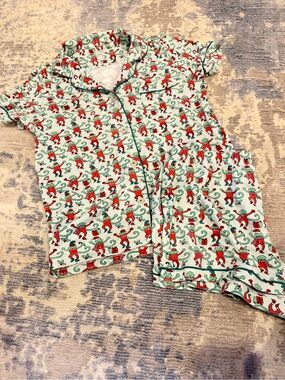 Roller Rabbit monkey mas Christmas short-Sleeve Pajama Set